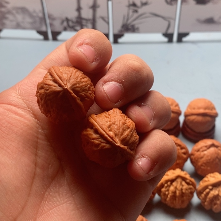 文玩核桃把件桃心小管帽