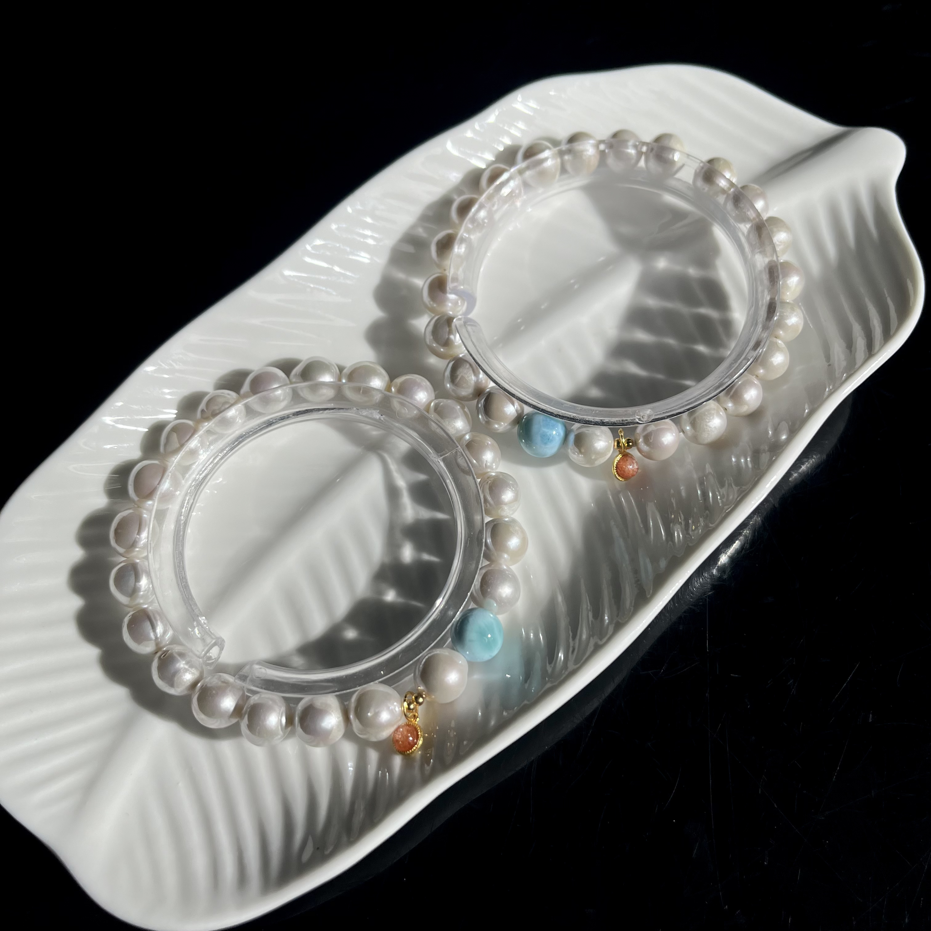 【大鱼甄选】淡水珍珠DIY手串8-9mm+YW105多样性发其一简约时尚