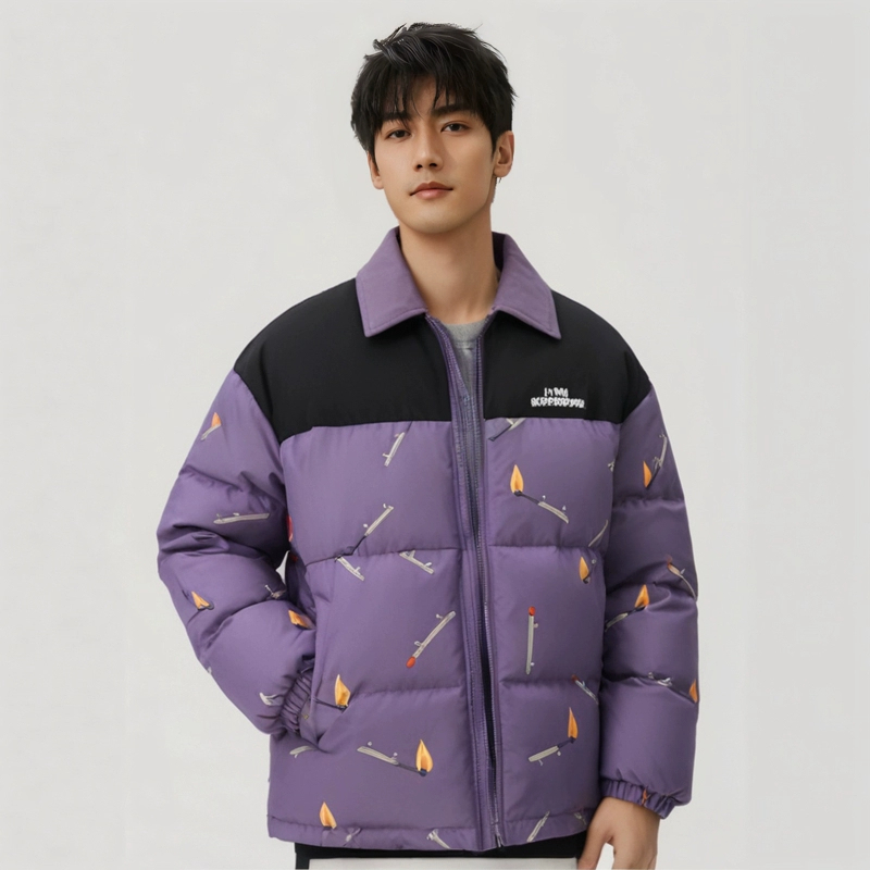 李宁时尚系列羽绒服冬季时尚新款时尚拼接休闲保暖外套男AYMT173