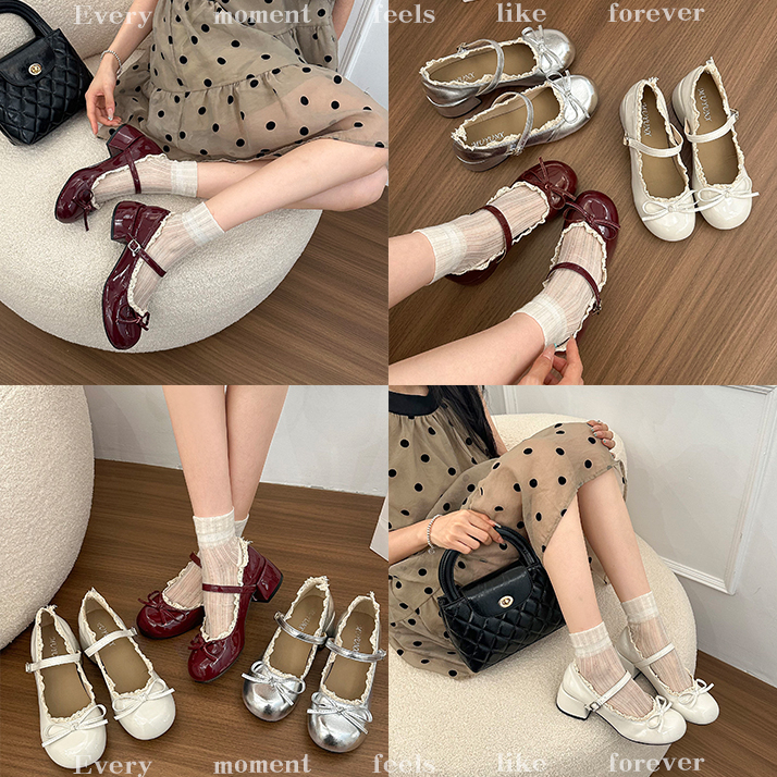 ZJ百搭时尚玛丽珍跟鞋小单鞋女鞋