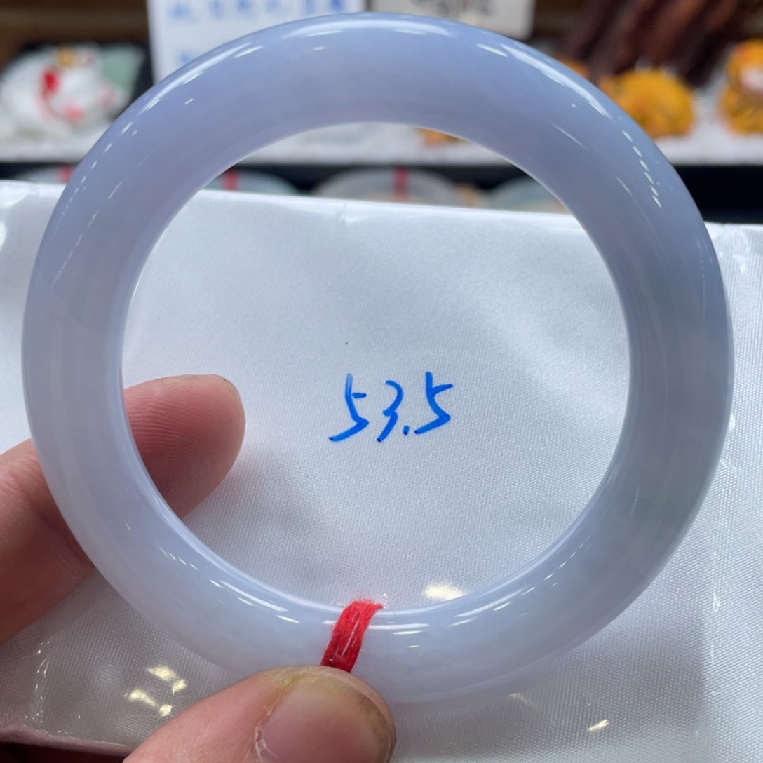 翡翠手镯未镶嵌53.5圆条