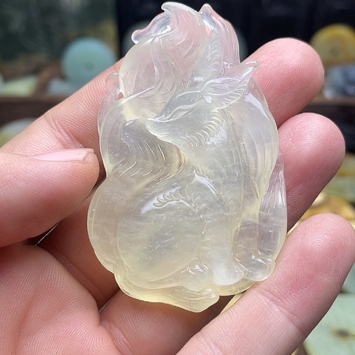 蛇纹石玉挂件合金