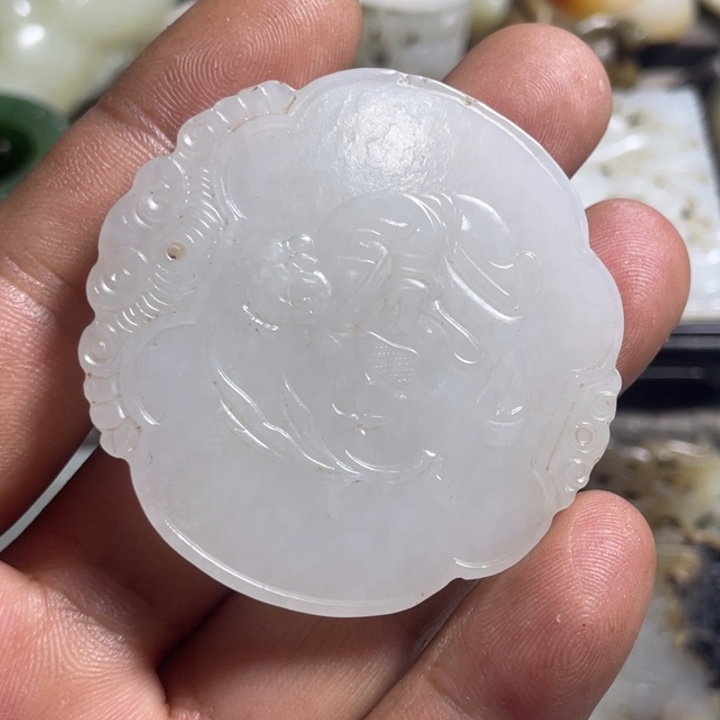 和田玉未镶嵌吊坠(不含链)根**茂