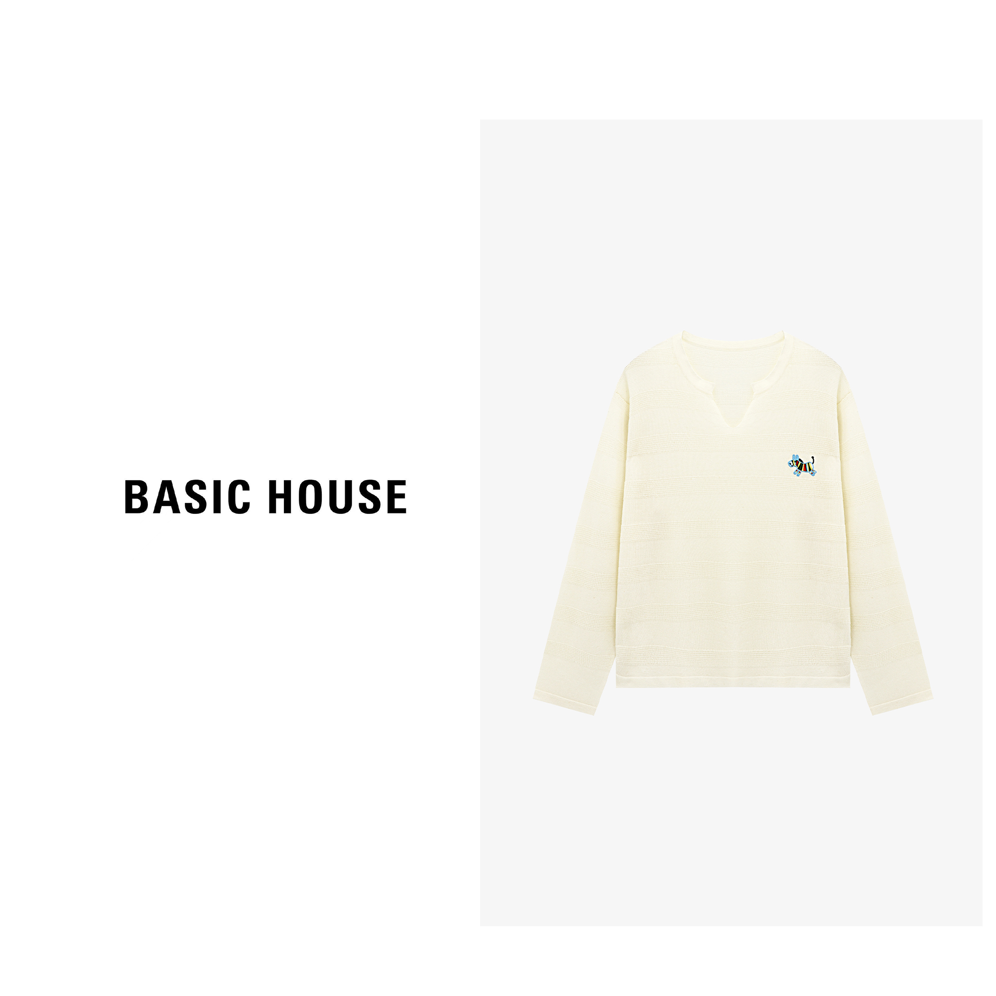 Basic House/百家好夏季女士韩系ins衣服休闲针织衫-B0625B5IEU2