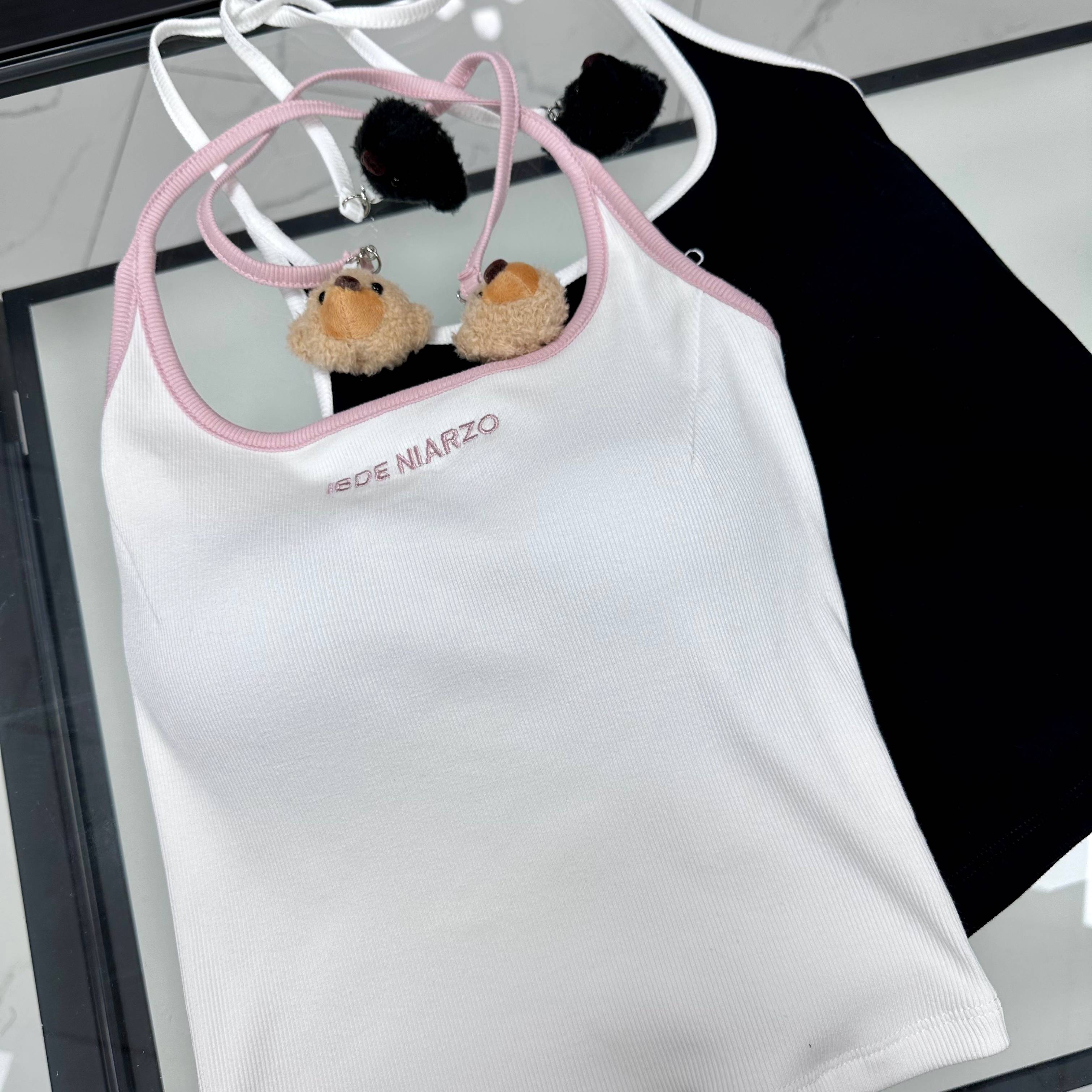 FOG （000）设计款时尚立体玩偶纯色挂脖美背内搭-BX06