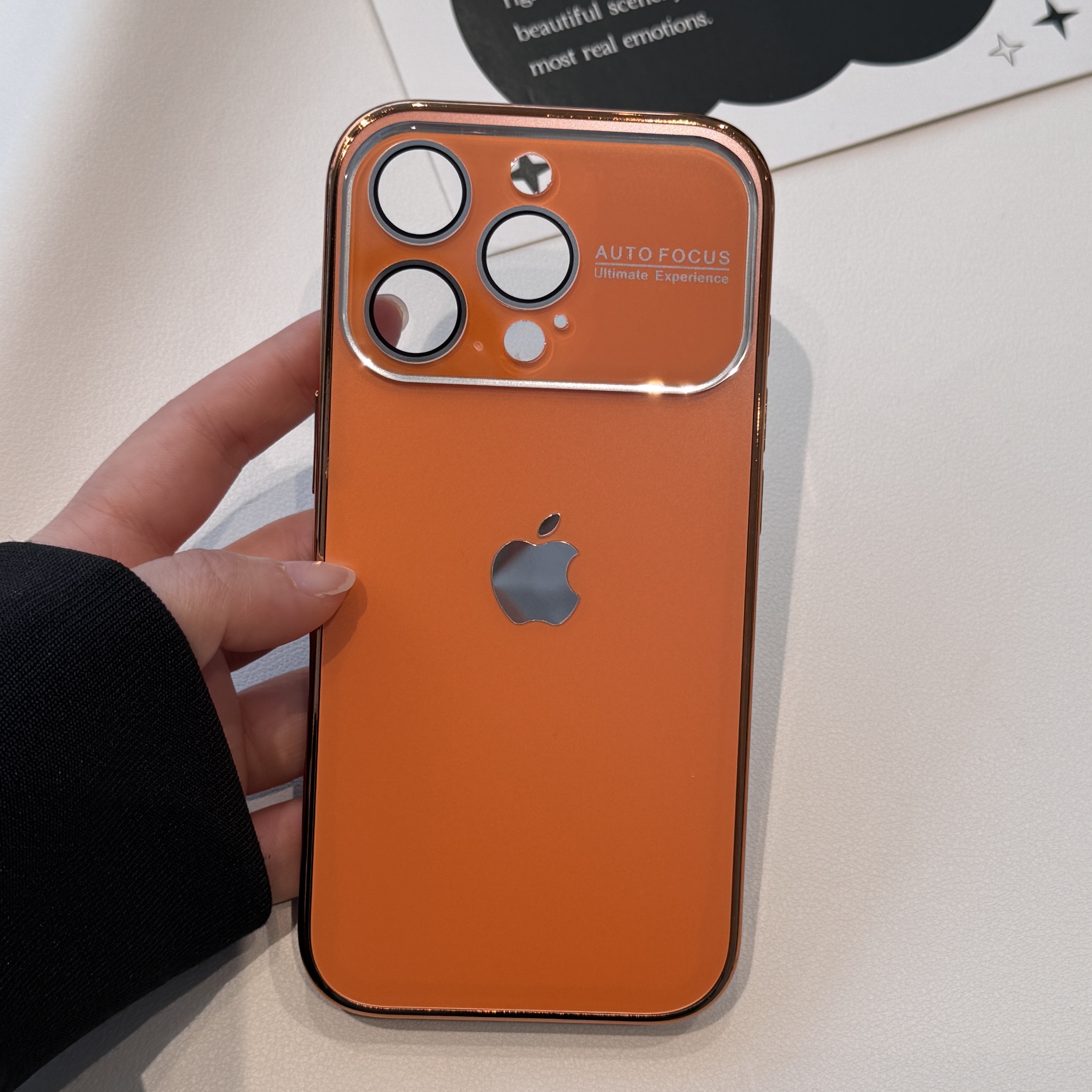 适用于苹果17/16/15/14/13全包大视窗钢印镶嵌手机壳