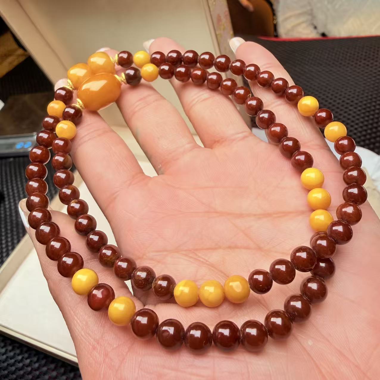 【玉经纶】182367/HQ9-蜜蜡珠链-多样性发其一