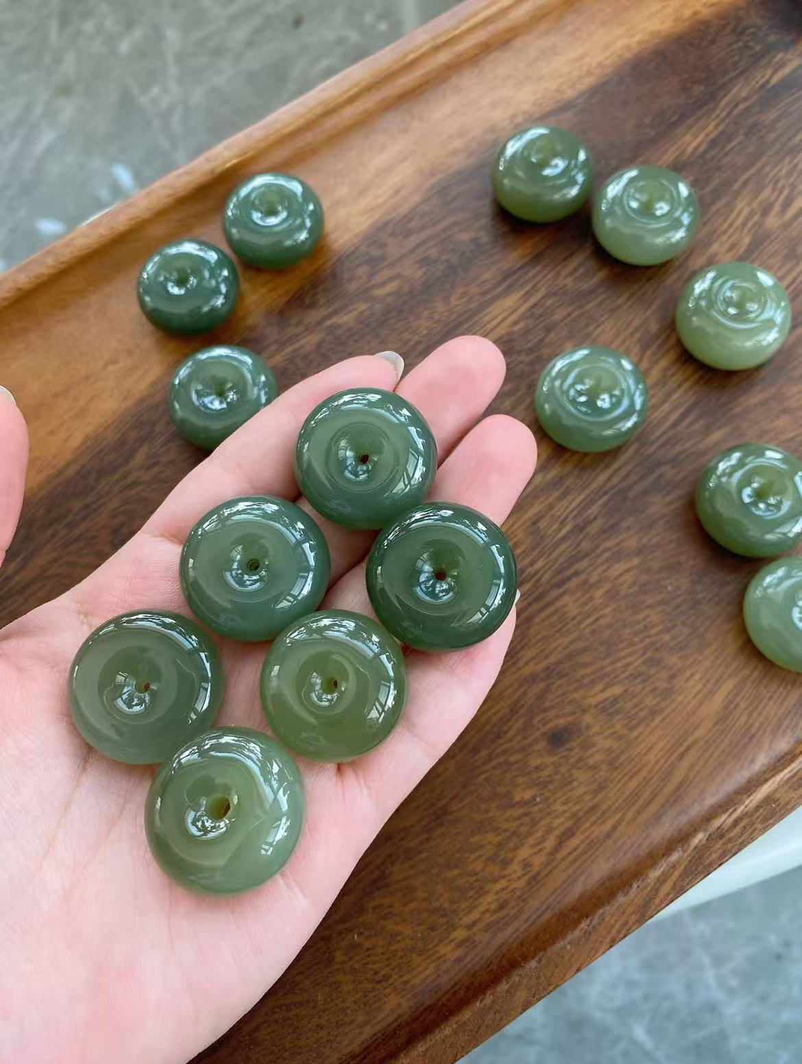 非金属仿水晶吊坠 复古高级感百搭平安扣吊坠项链H6758