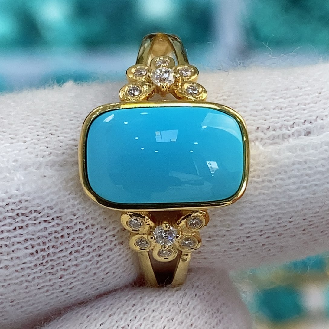 绿松石配饰18K金镶嵌