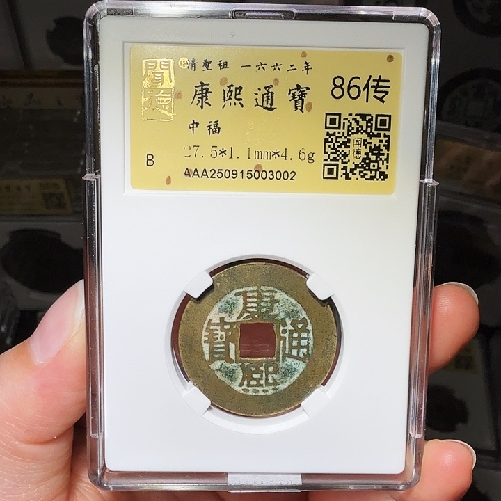 山***峰铜瀚海文物A康熙中福3002