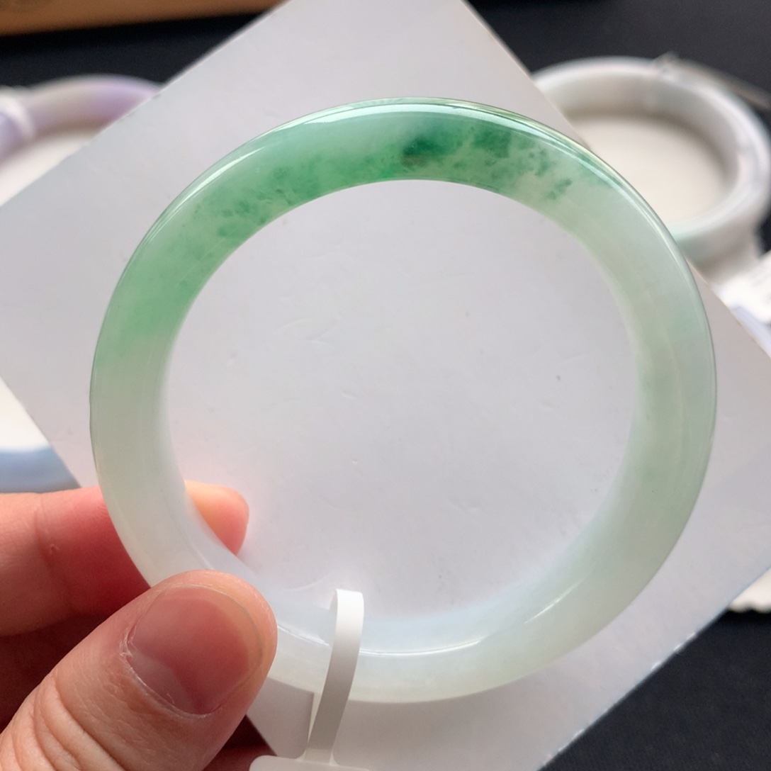 翡翠未镶嵌手镯14号52.4正