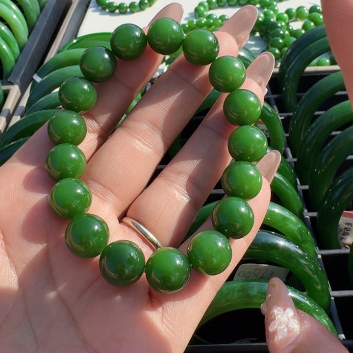 和田玉（碧玉）手链未镶嵌