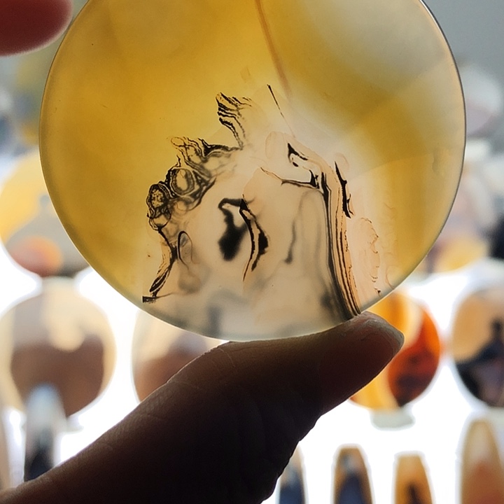 玛瑙/玉髓银S925镀金镶嵌珠宝半成品201