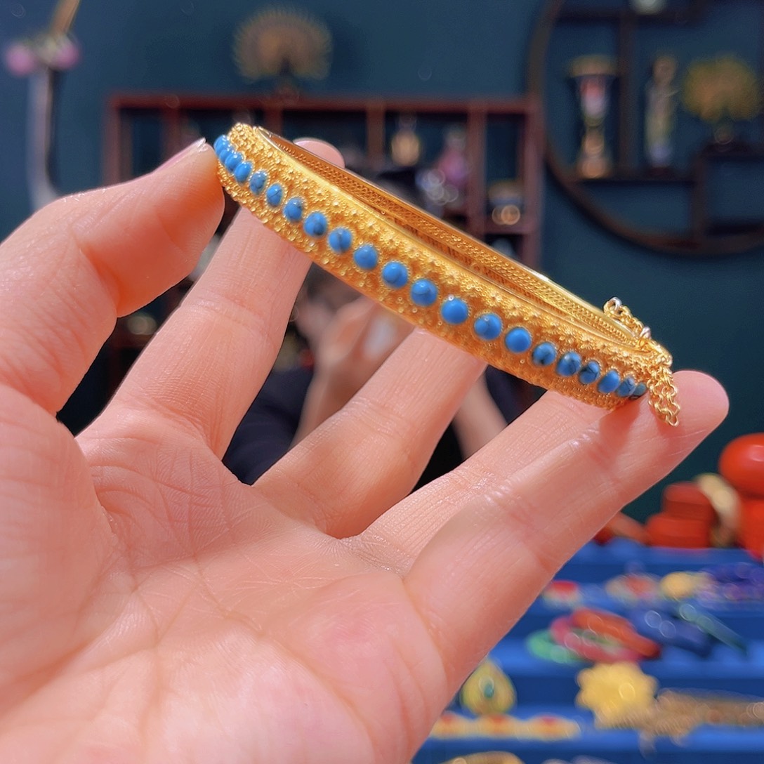 意***洁非遗花丝镶嵌工艺 镯子