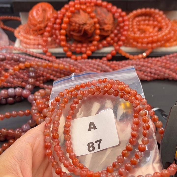 南红玛瑙未镶嵌多样性发货默认微瑕称重5mm