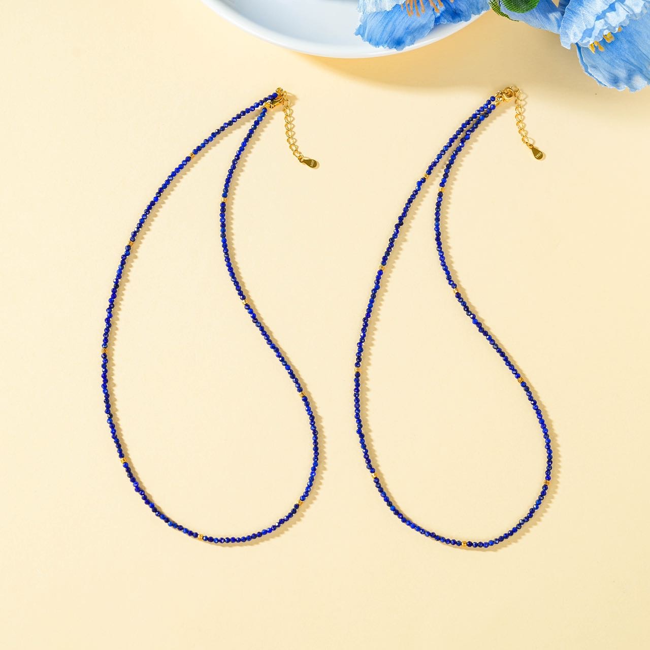 【云上好物】青金石DIY项链-多样性发其一-2mm-DS57287（甄选）