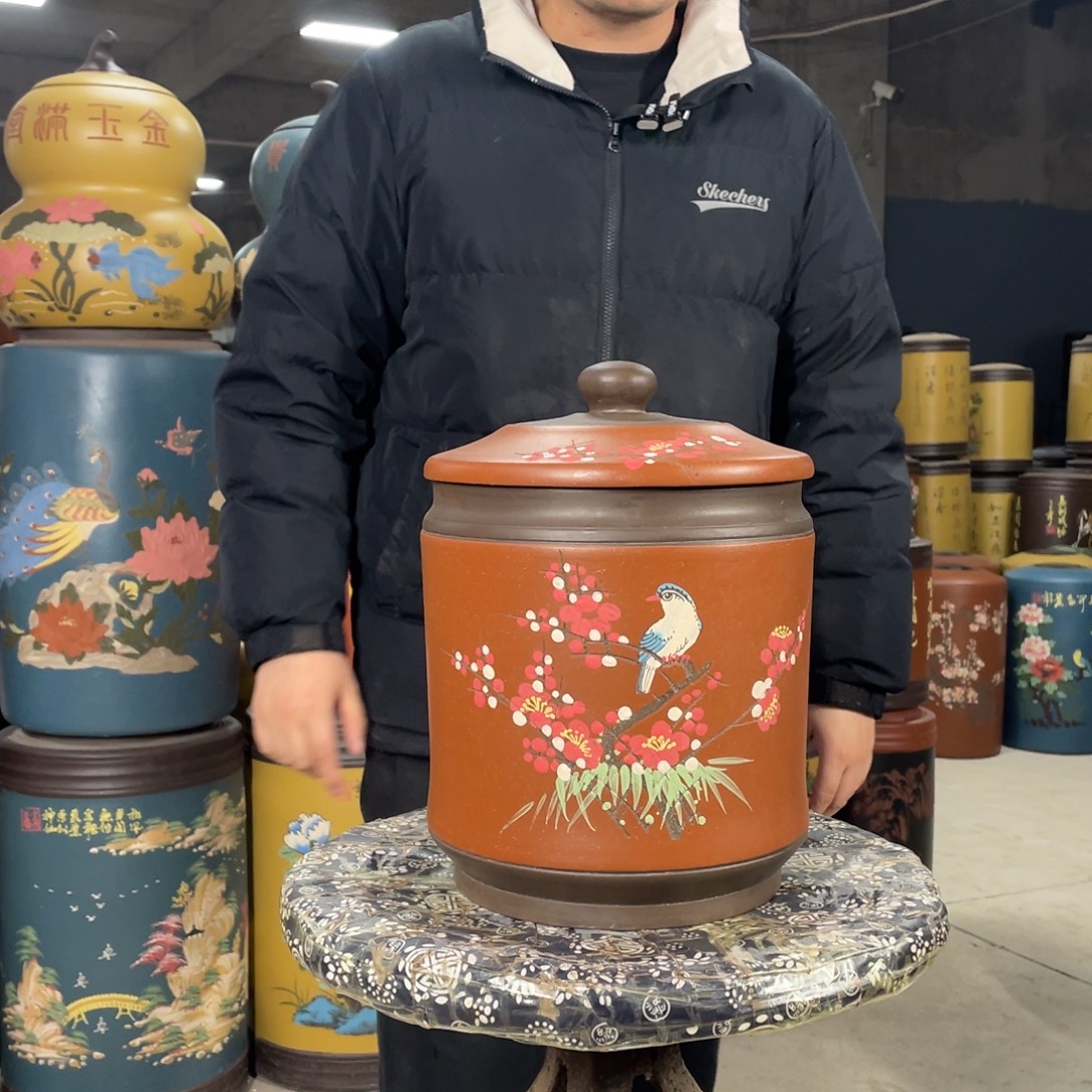 宜兴原矿紫砂茶叶罐
