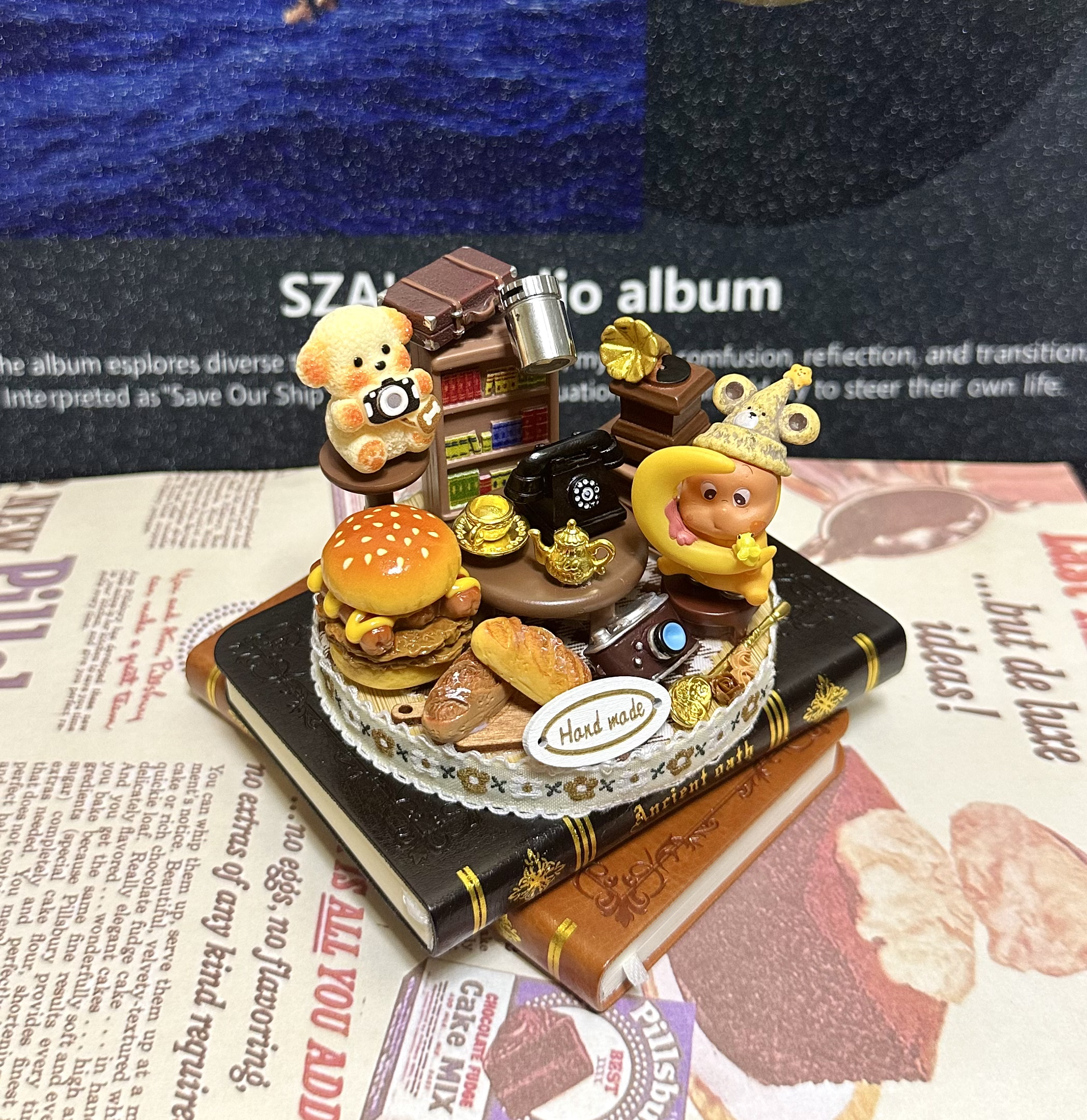 创意DIY手作 微缩重工大盘摆台 可亮灯磁吸可移动 