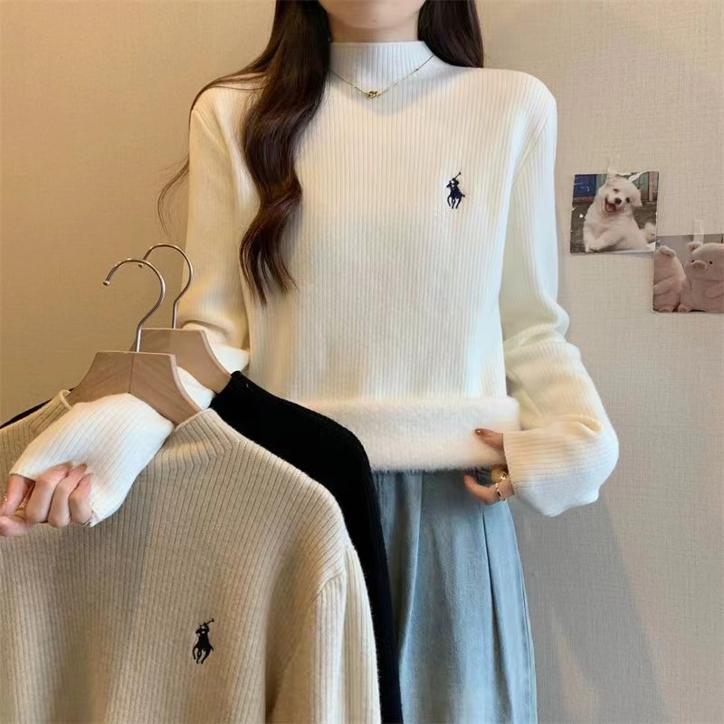 女刺绣加绒加厚毛衣