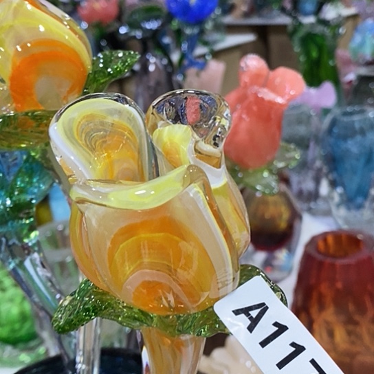 琉璃花瓶高48厘米