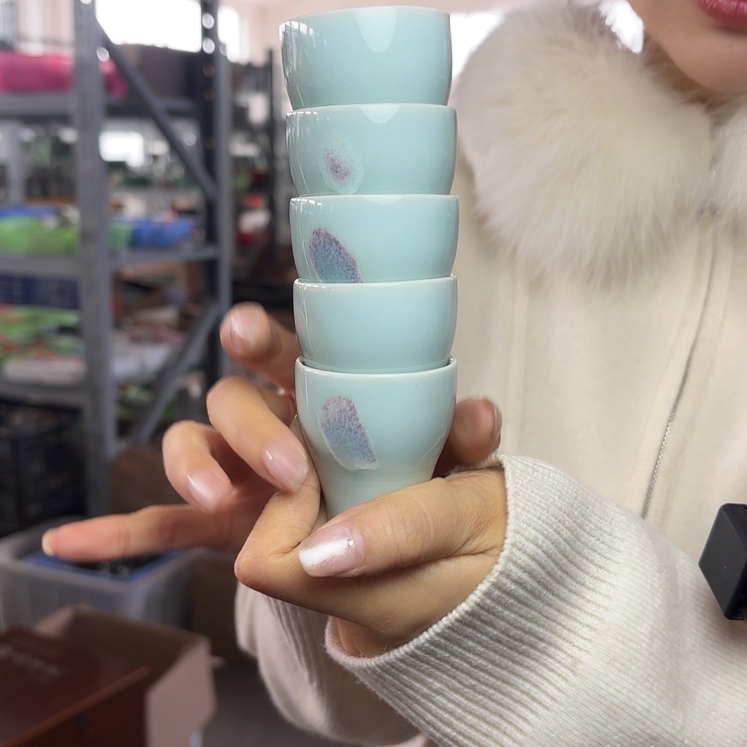 龙泉云间青瓷小米茶器