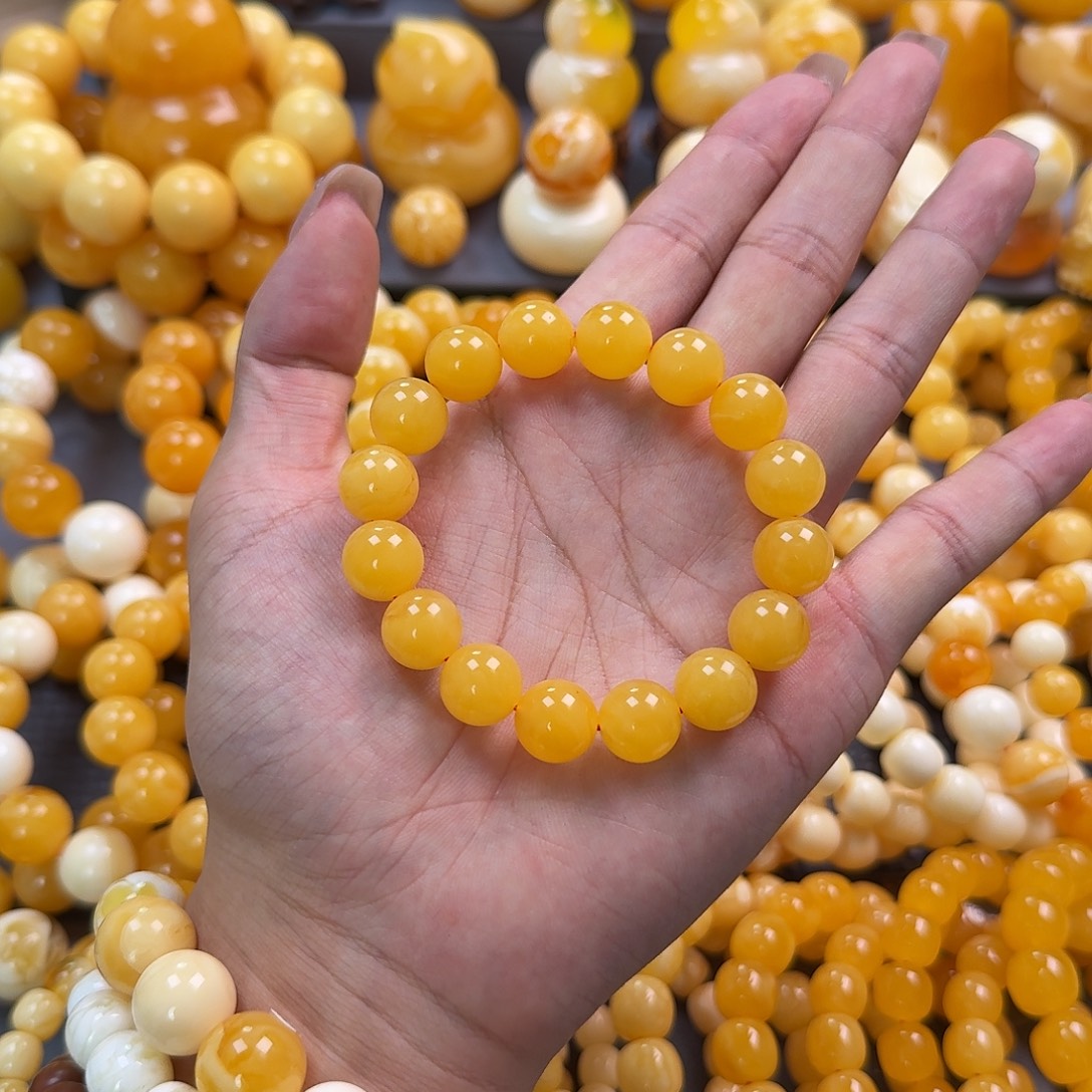 蜜蜡未镶嵌珠宝奇石同料12.5mm