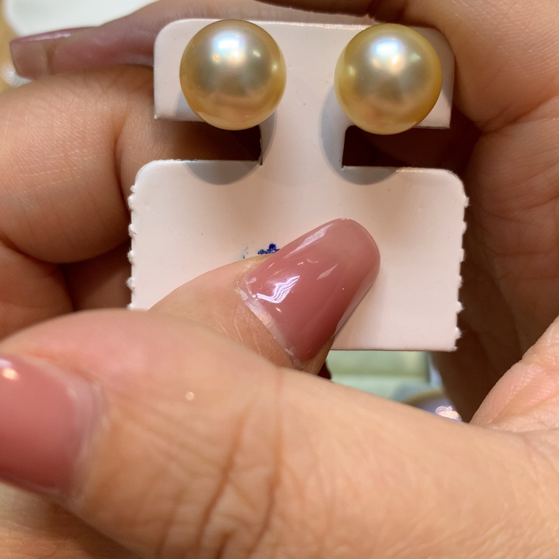 海水珍珠耳饰18K金镶嵌