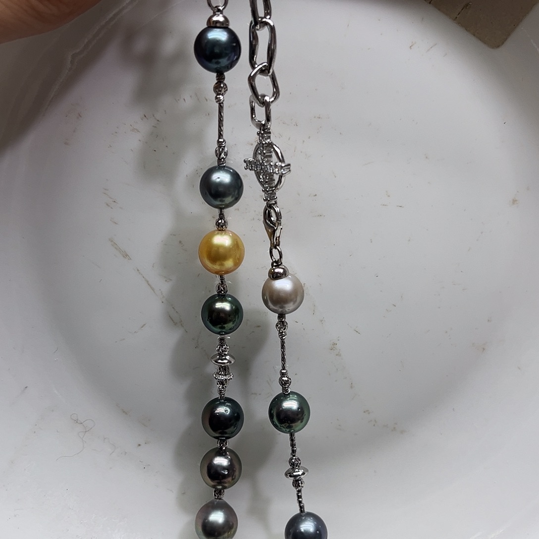 颈饰银S925镶嵌海水珍珠