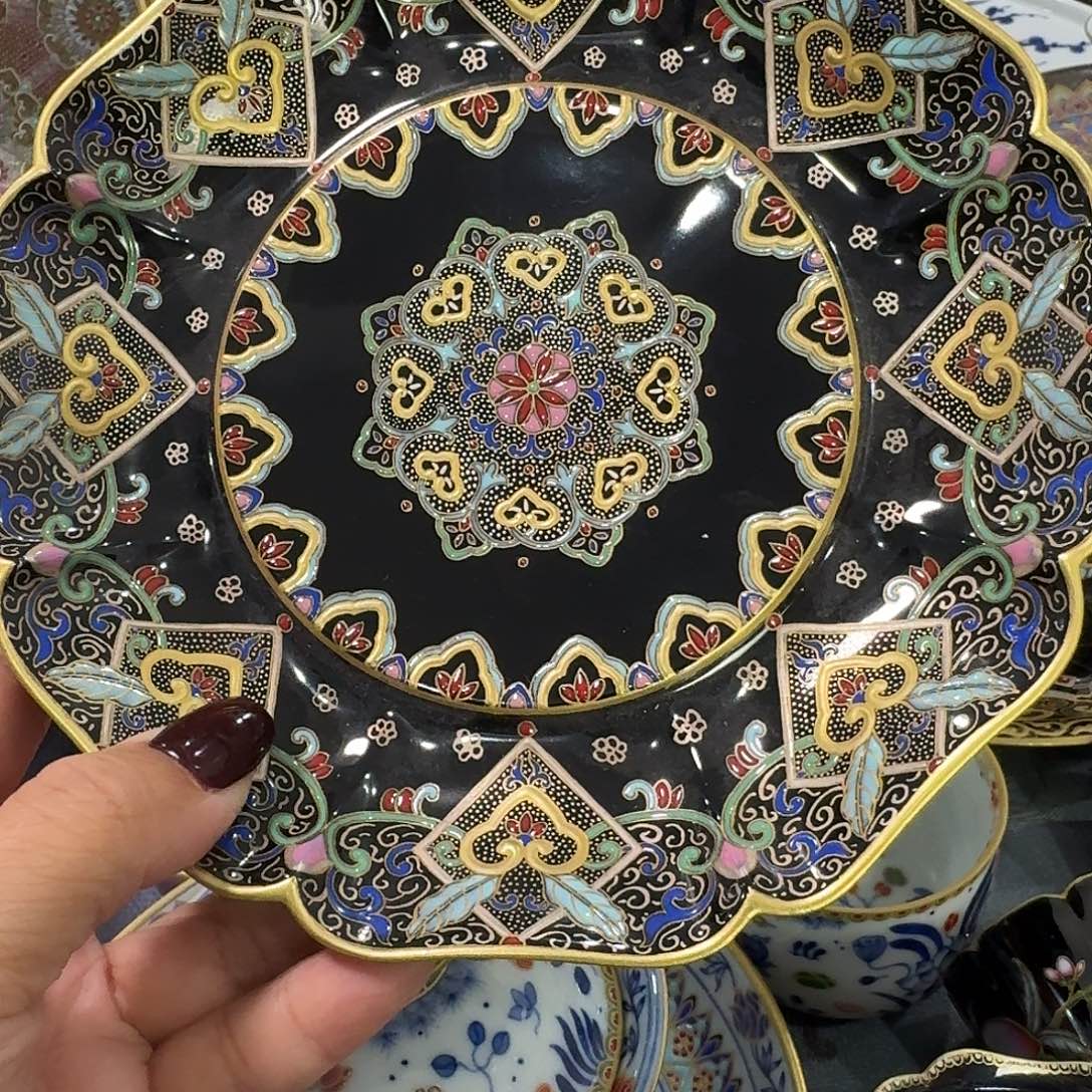 景德镇陶瓷珐琅彩壶承