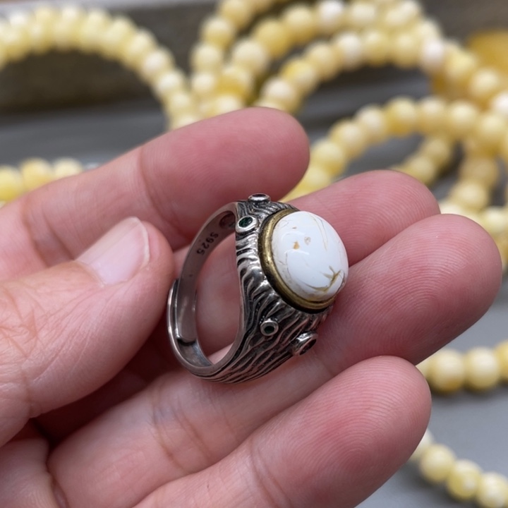 *****琥珀银S925镶嵌裸石蜜蜡