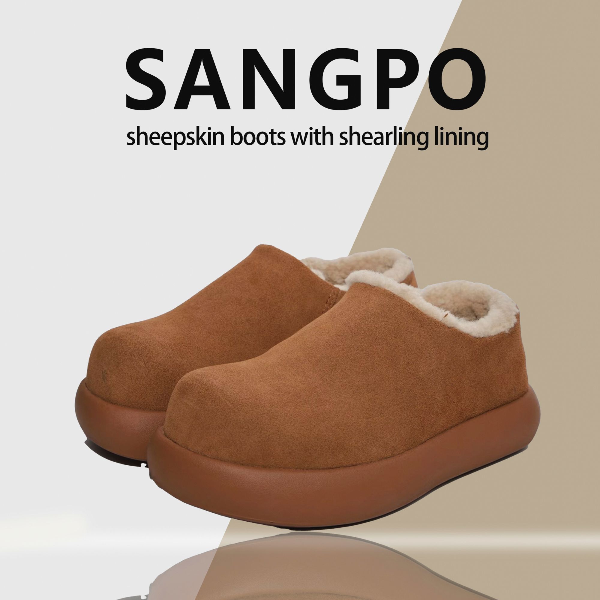 【三代全包防水厚底小土豆直播专用】羊皮毛一体防滑动态防污雪地靴