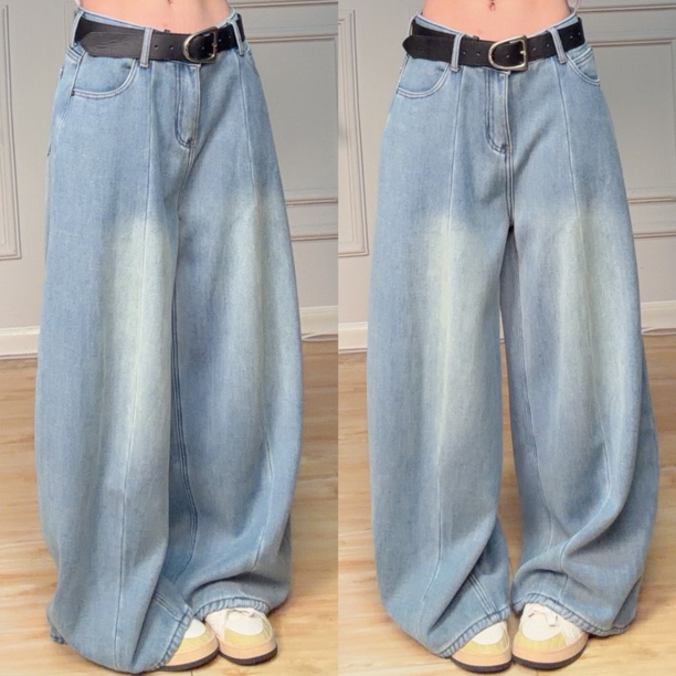 【yb】疯狂心动廓形加绒气球裤