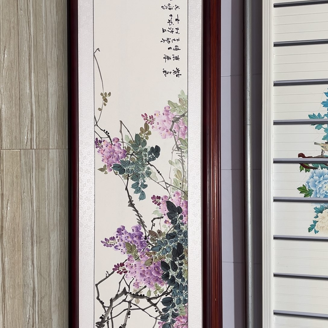 国画书画作品带框.163×48