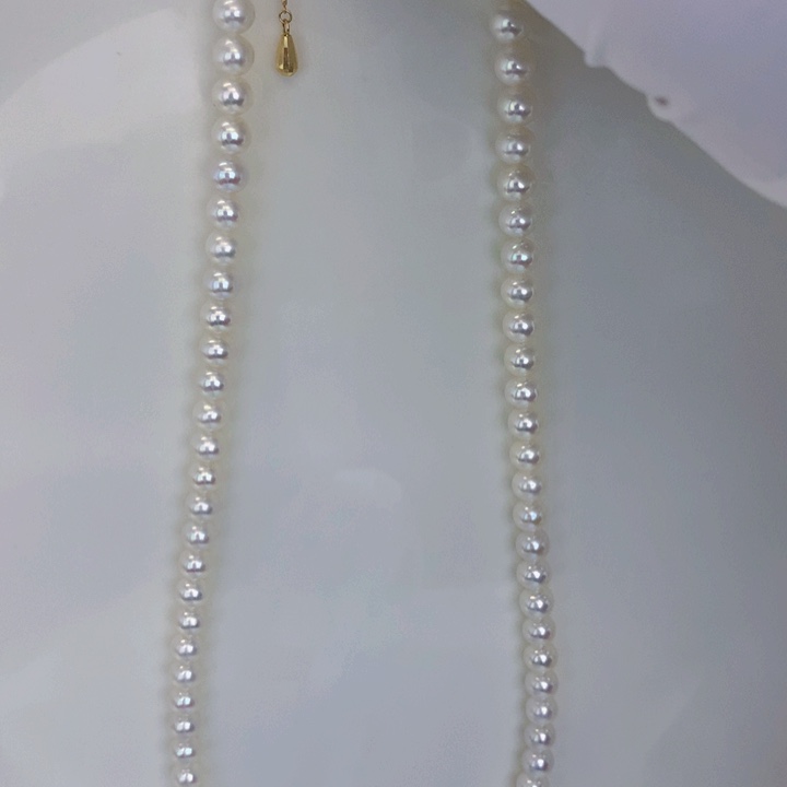 淡水珍珠18K金镶嵌项链