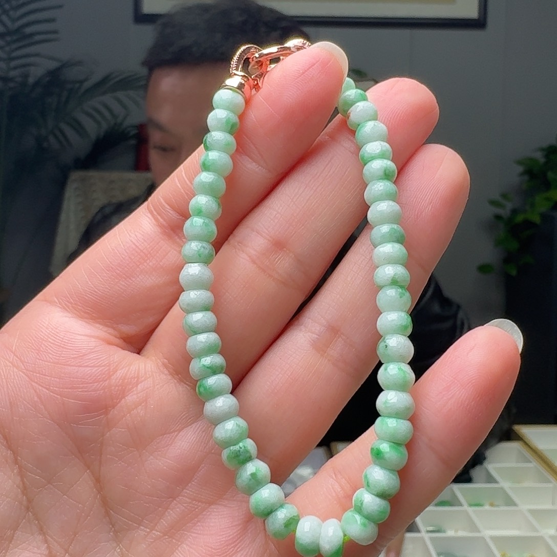 翡翠未镶嵌手链天然