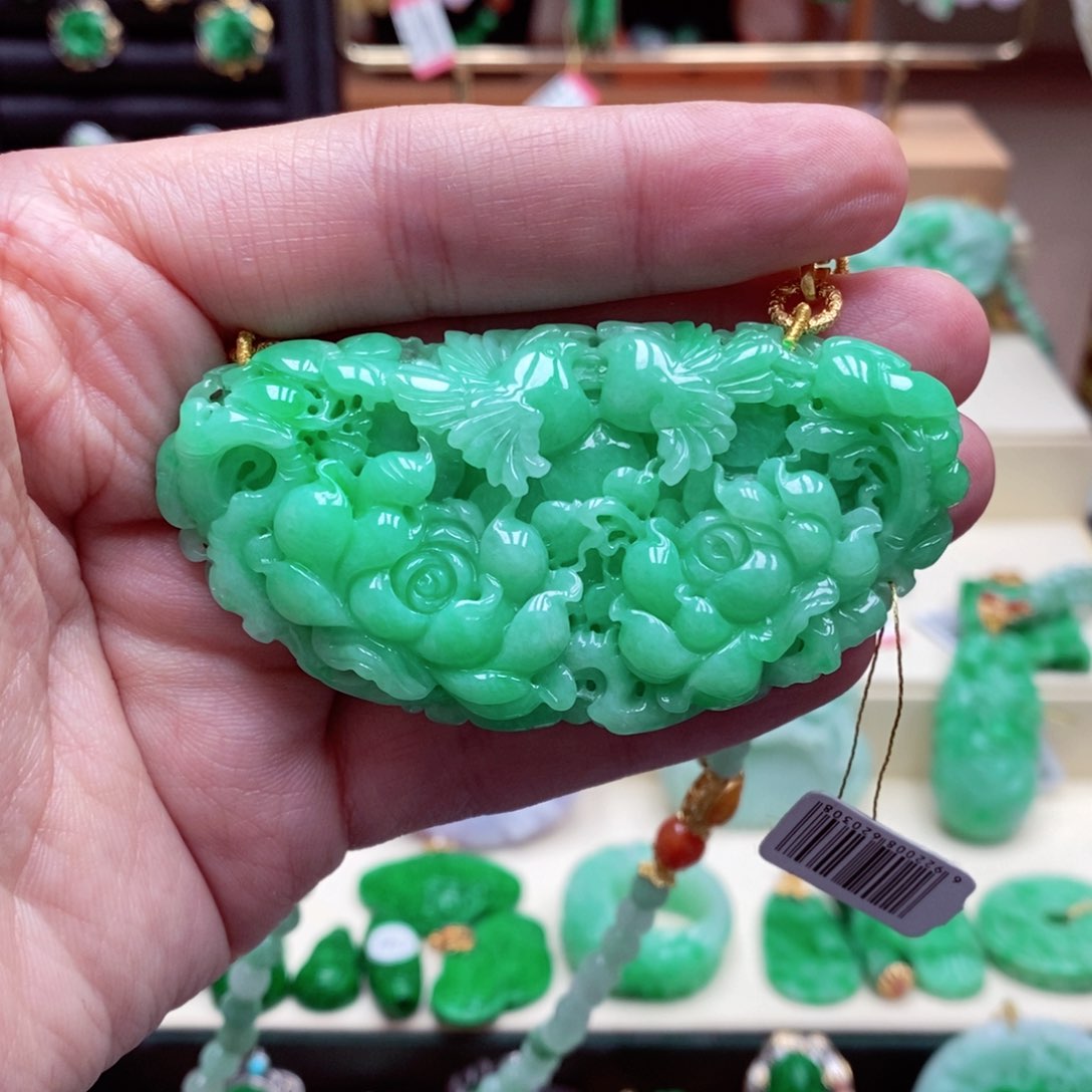 颈饰未镶嵌翡翠正翡翠吊坠