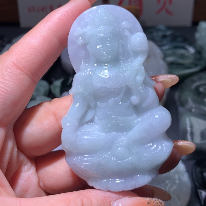 翡翠未镶嵌颈饰保真天然A货翡翠