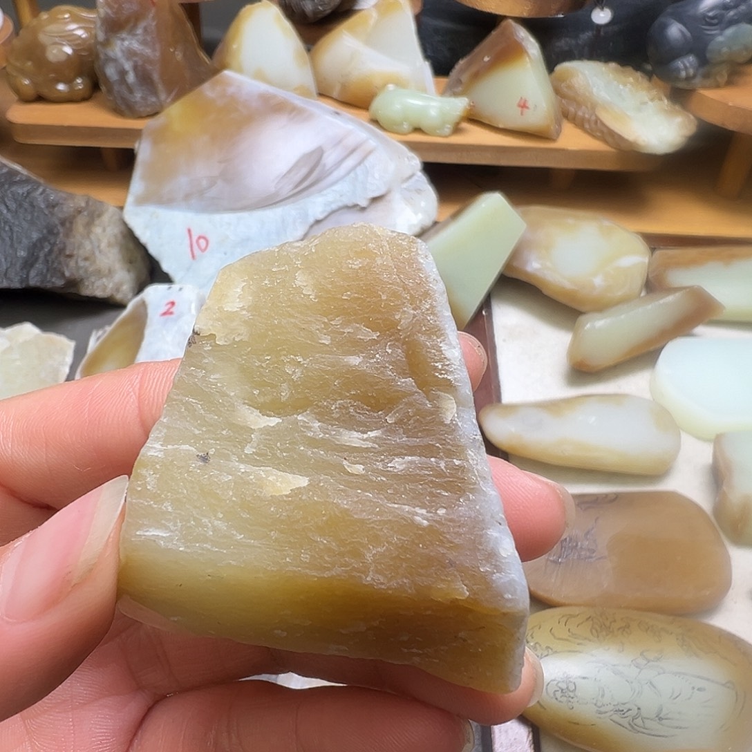 d***f定制和田玉未镶嵌吊坠