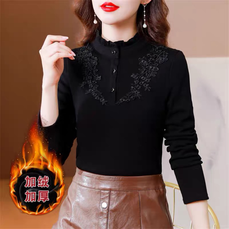 792-1#新款女装时尚加绒上衣