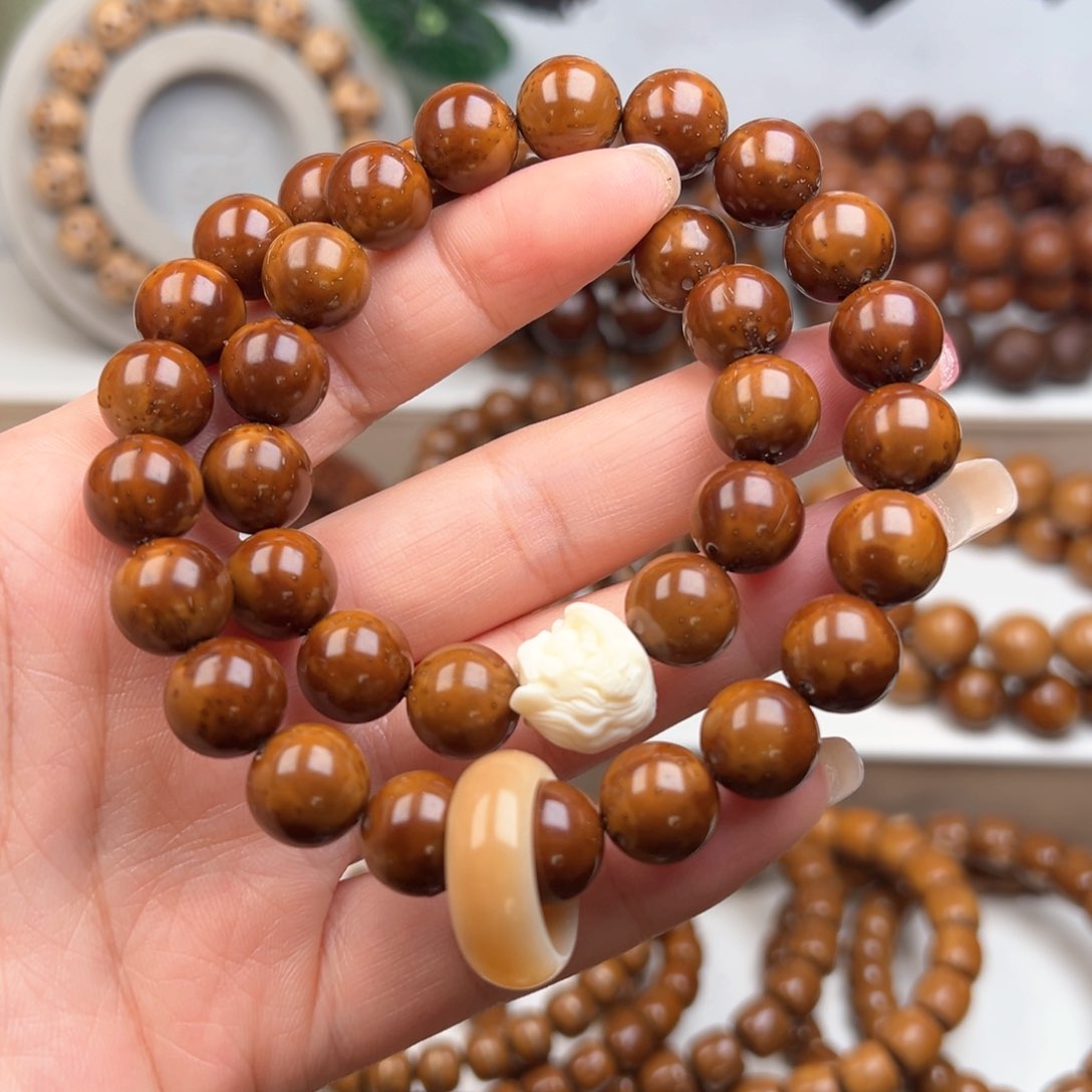 紫金鼠手串李*华11光珠手持练手款