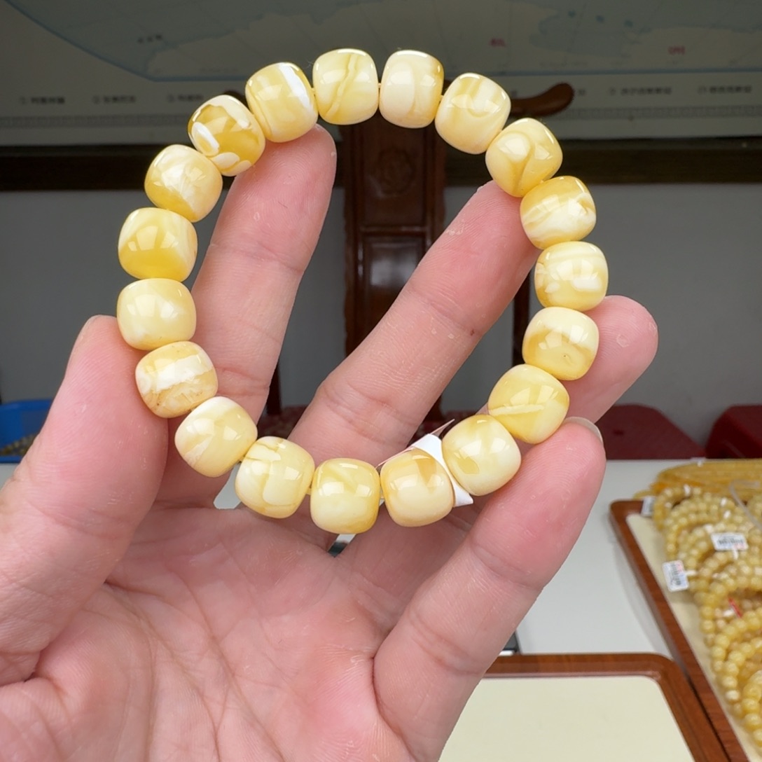 蜜蜡未镶嵌裸石蜜蜡手串