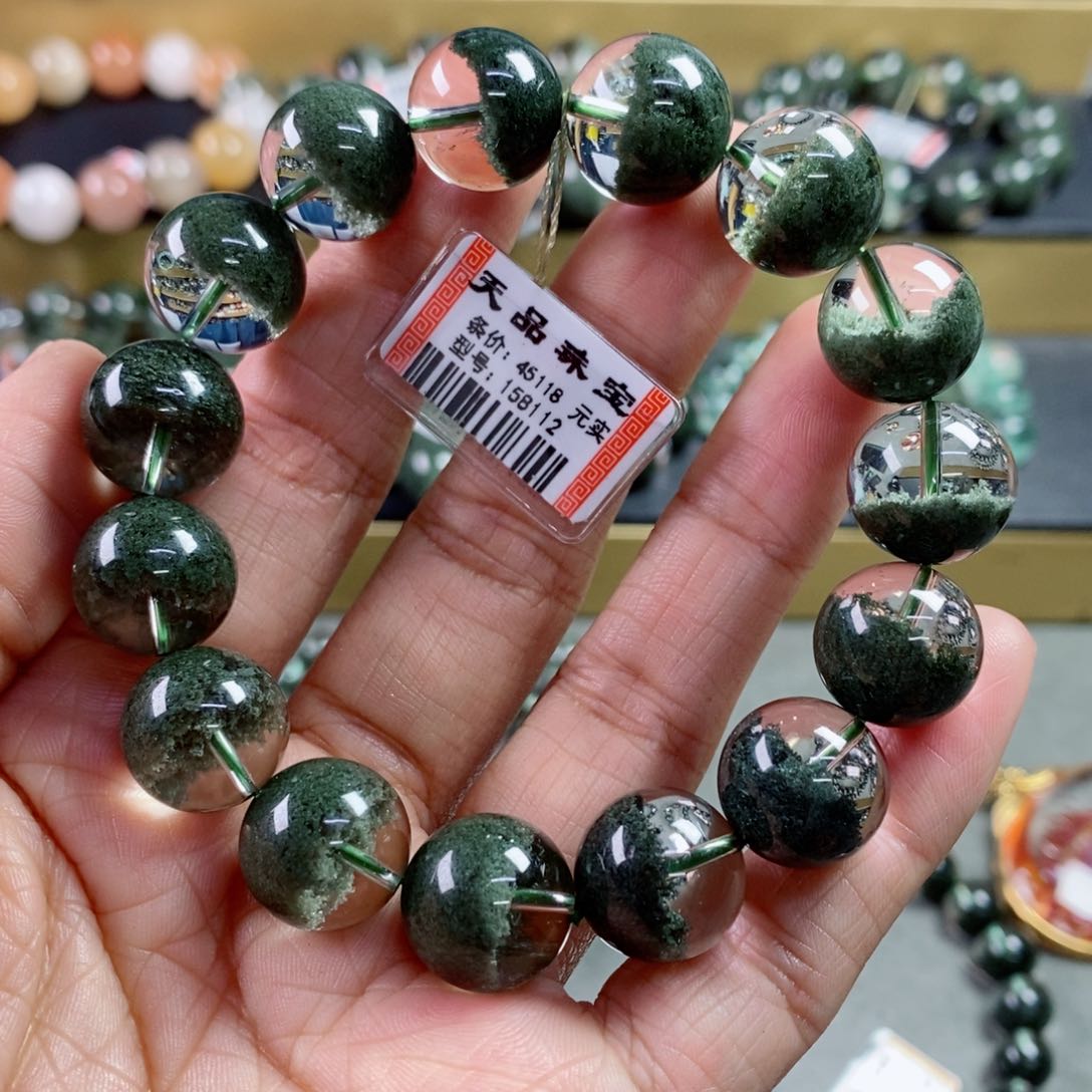 水晶手链未镶嵌绿幽灵手链158112