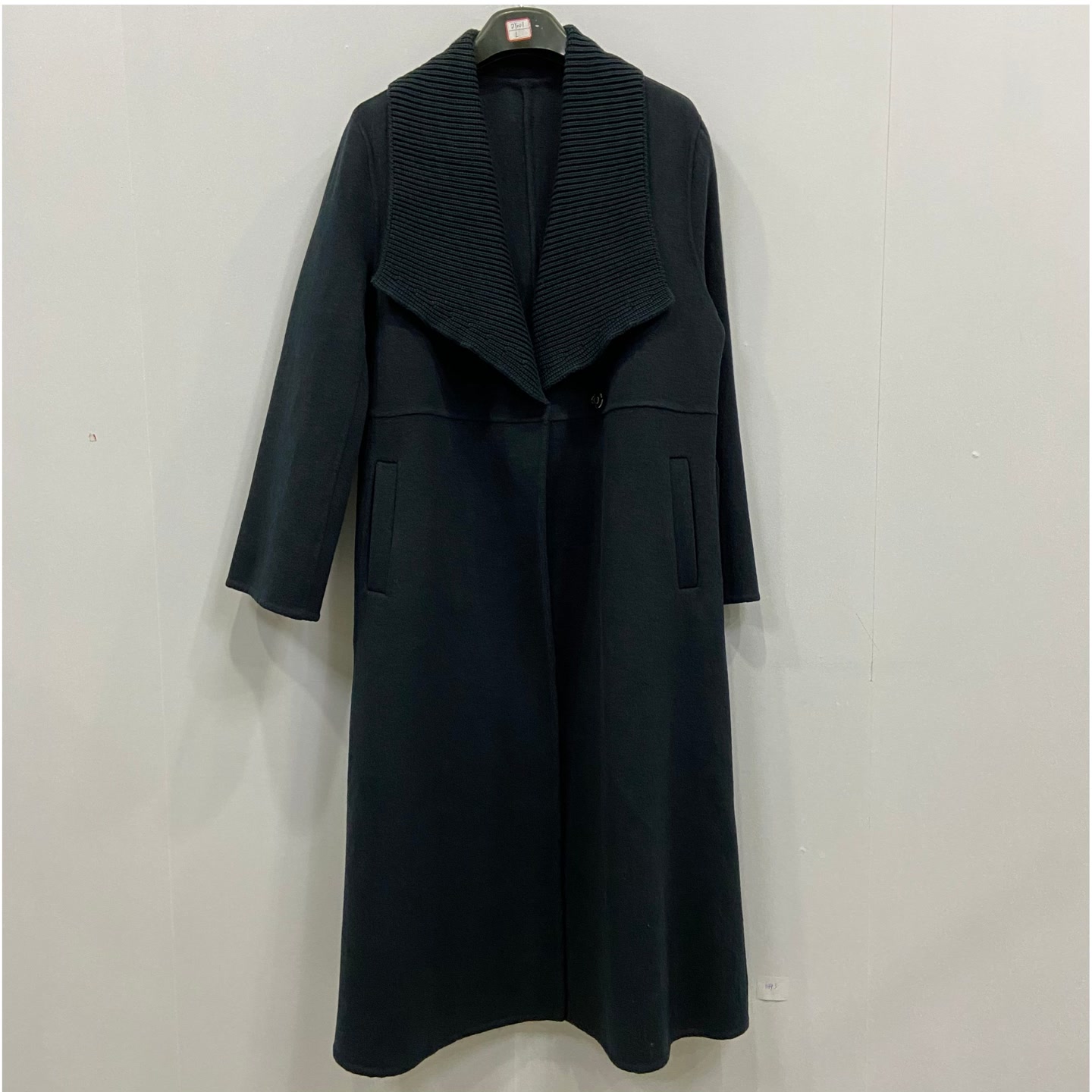 DY001时尚翻领宽松气质款蓝色大衣LD