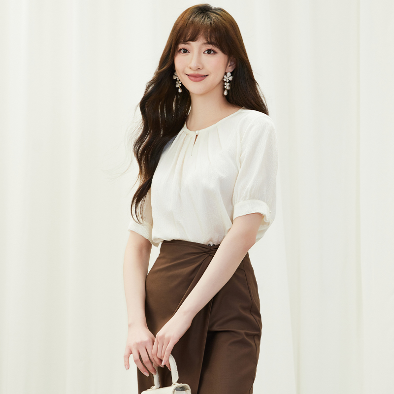 【籽言专属】佳人苑雪纺衫女夏季新款J422022