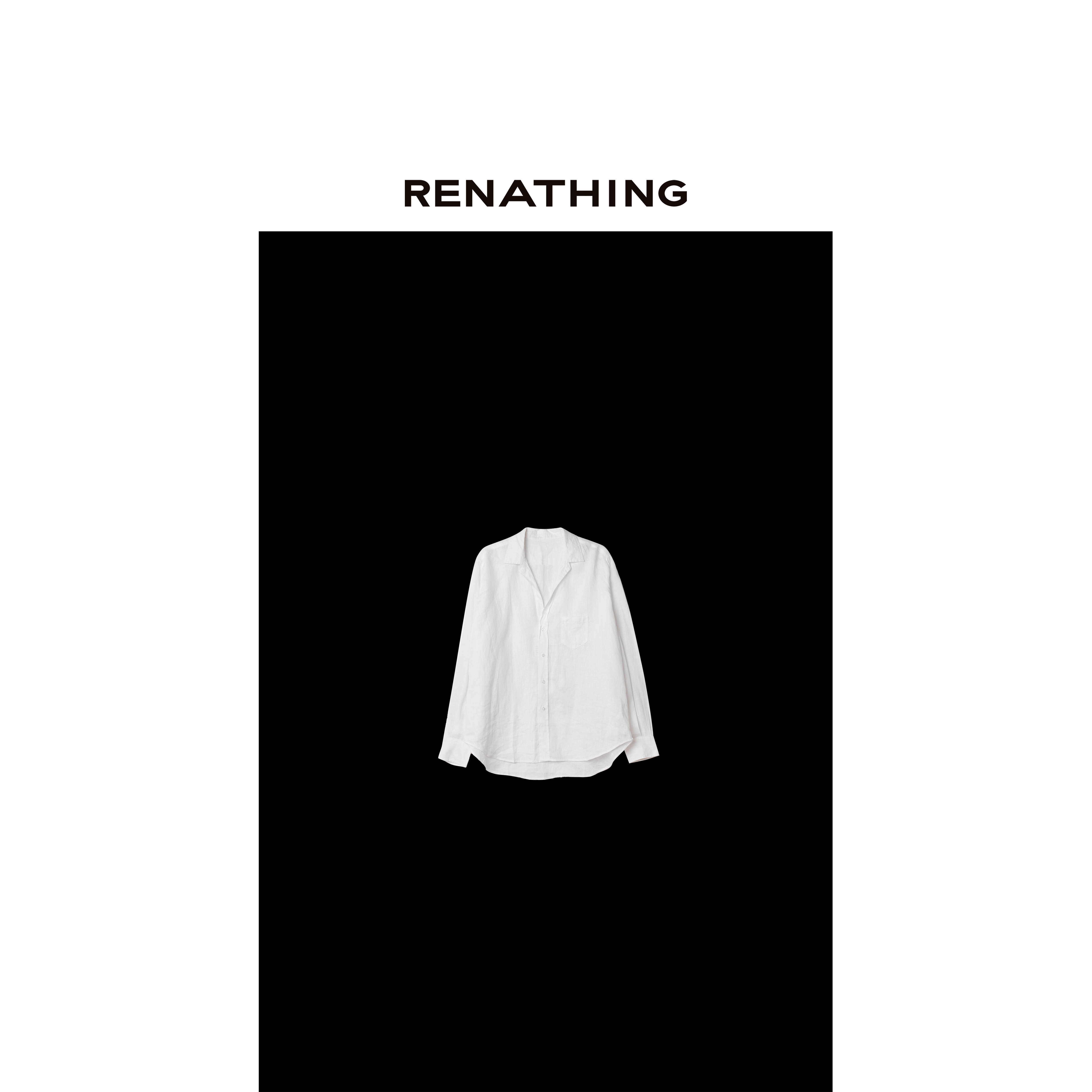 【RENATHING】休闲V字开领衬衫