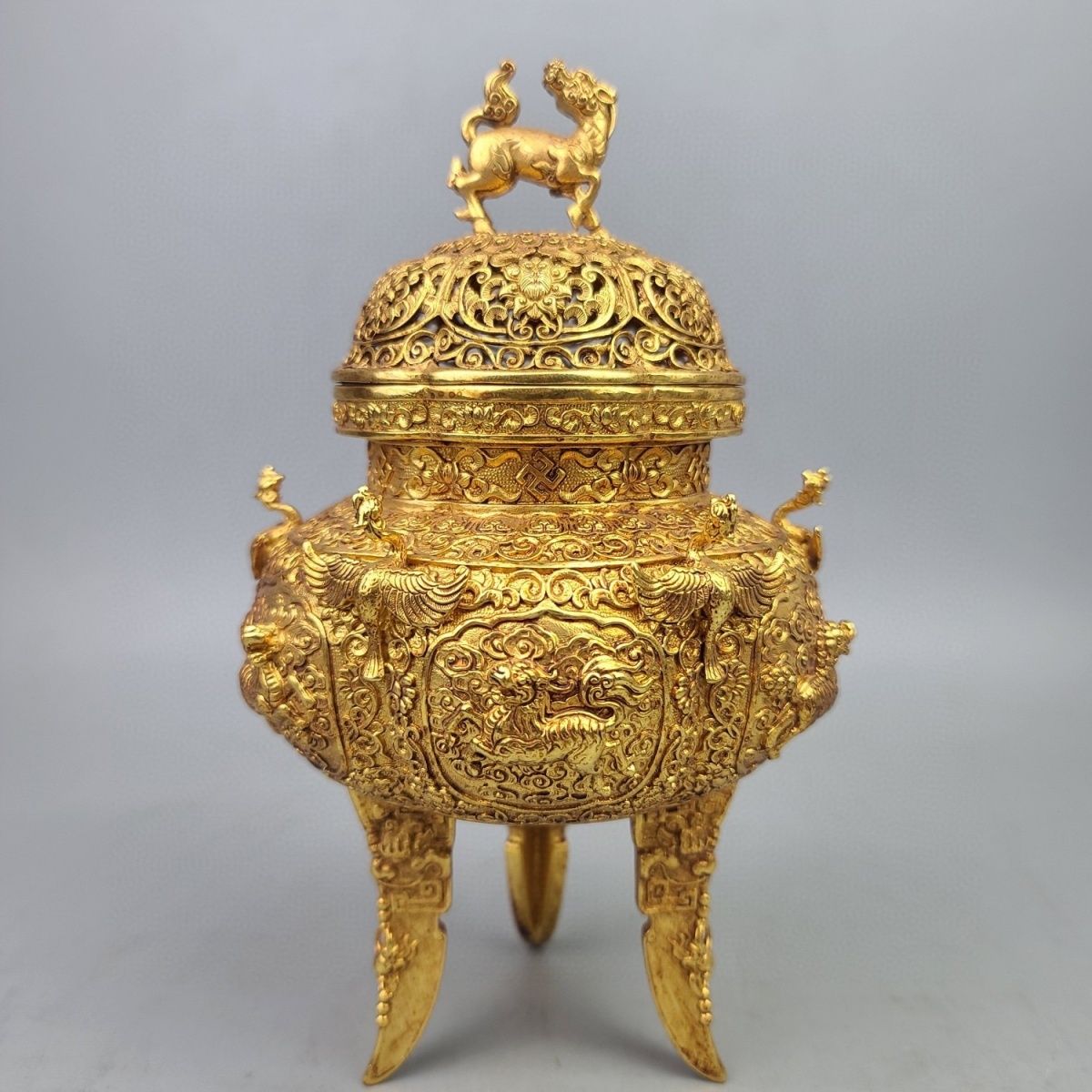 高浮雕仙鹤香薰炉单个高21公分宽12.5公分重量970左右做工精细