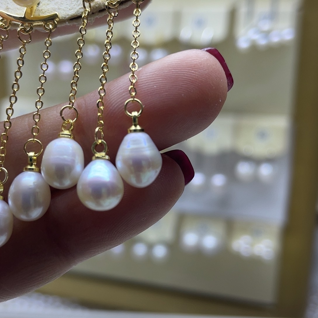 淡水珍珠耳饰银S925镶嵌