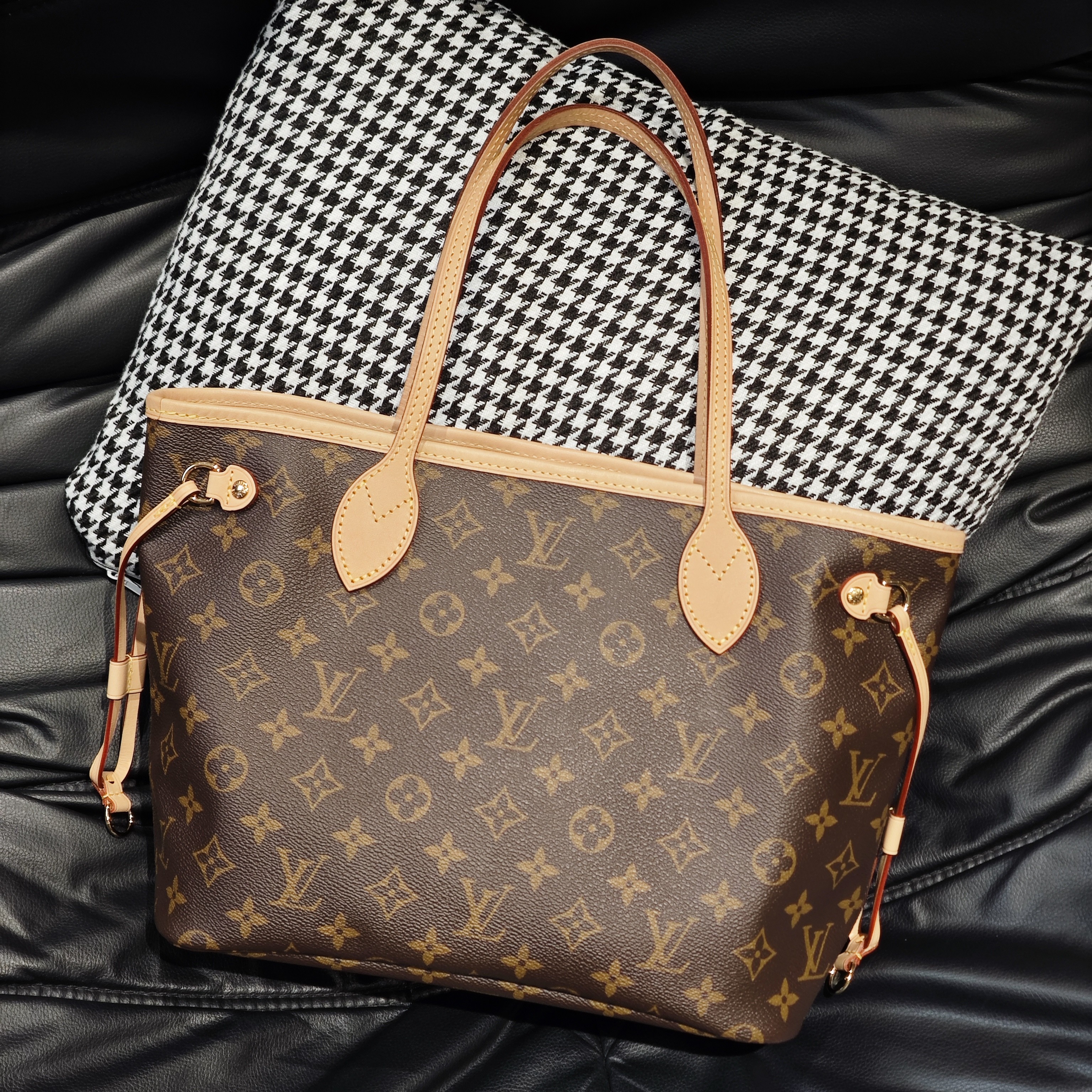 99新 LouisVuitton/路易威登 奢品阁/LV/老花米色NF小号