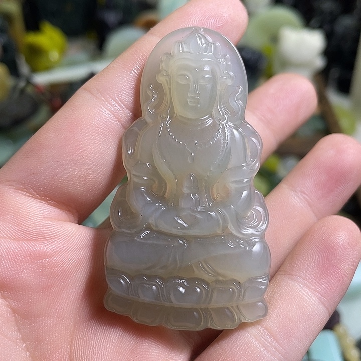蛇纹石玉未镶嵌岫玉时尚挂件