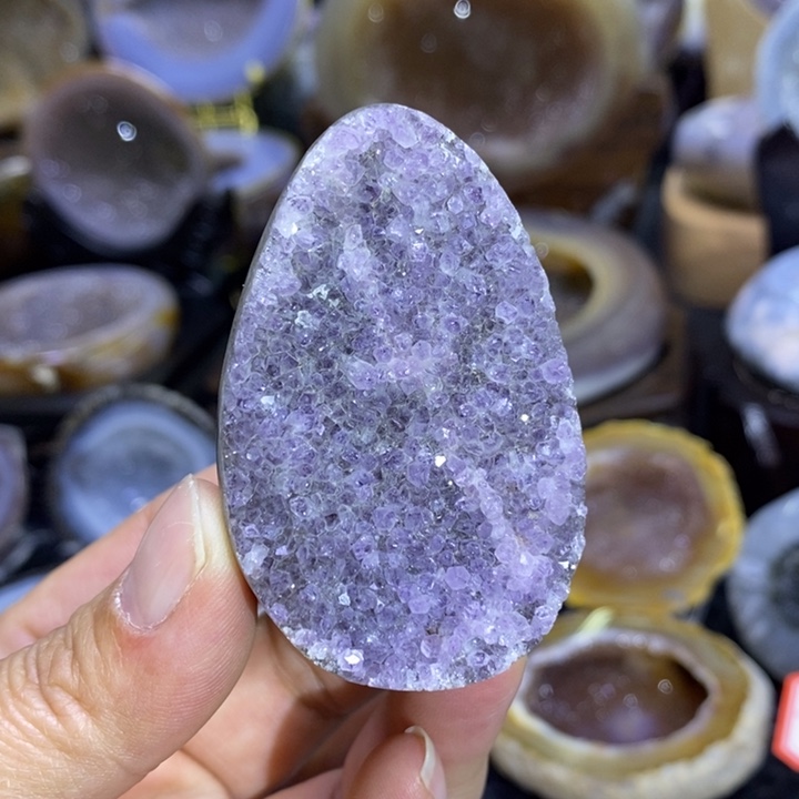 未镶嵌珠宝半成品紫晶福利小龙蛋